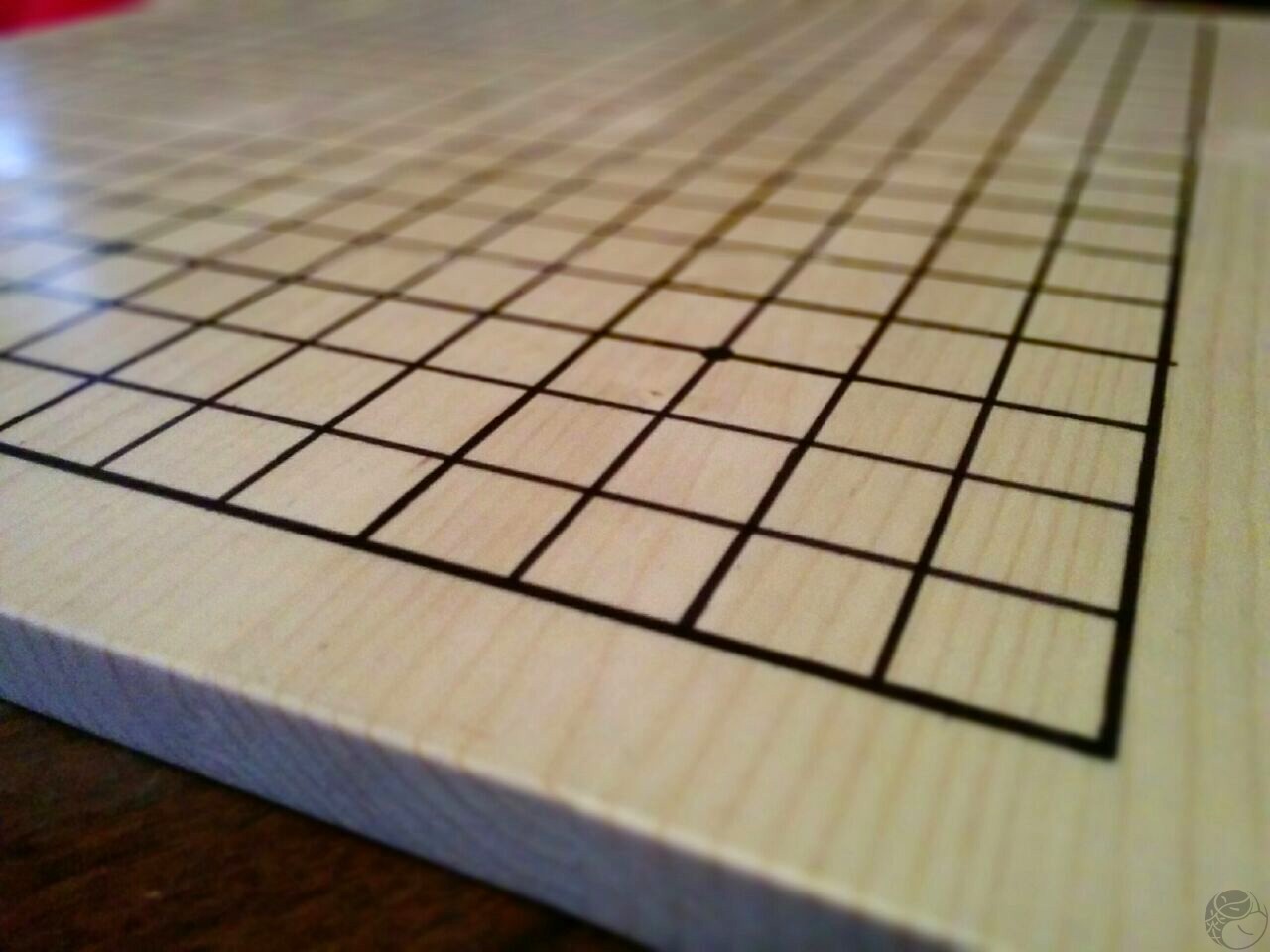photo of a handmade weiqi board